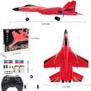 Fremego Su-27 RC Airplane,2.4GHz 2 Channel Remote Control Plane with Gyro Night Lights and 2 Batteries, Easy to Fly for Adults, Beginners and Kids Toy