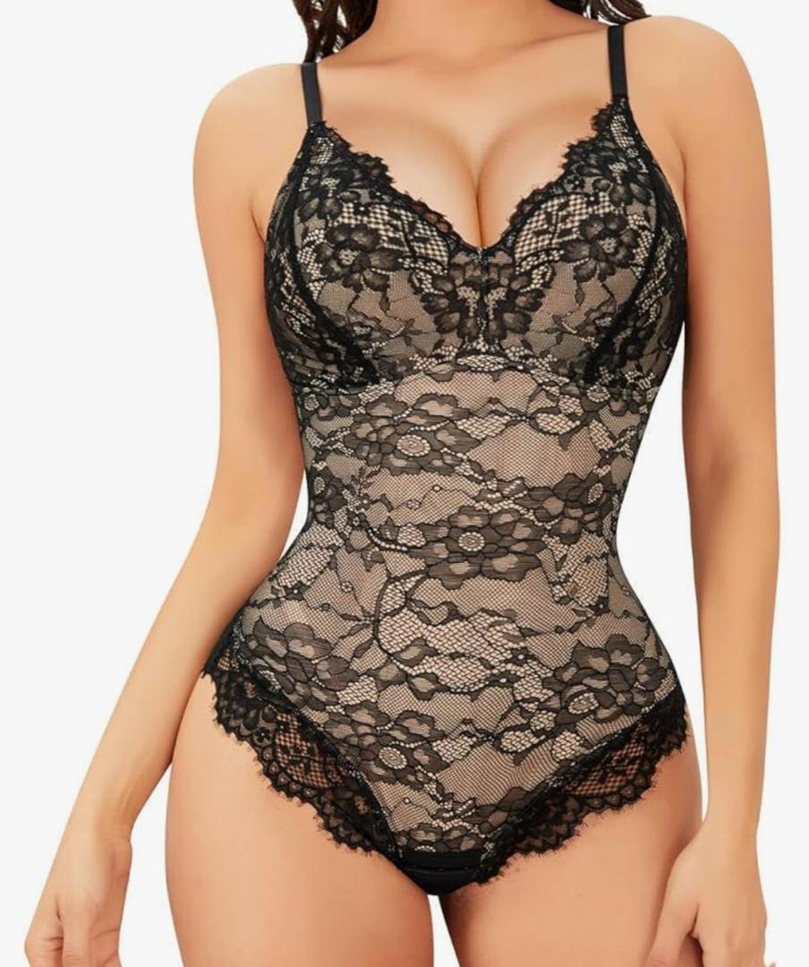 Vorcy Lace Bodysuit for Women Tummy Control Backless Top V-Neck Shapewear Bodysuit
50+ bought in past month Medium