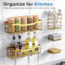 EUDELE 5-Pack Rustproof Stainless Steel Shower Caddy No Drill Adhesive Bathroom Organizer with Large Capacity, Spacious Shower Shelves for Inside Shower, Kitchen & Home Decor Storage-XL Size