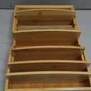 Lid Organizer for Cabinet  Bamboo Kitchen Storage for Plastic Lids, Adjustable Drawer Dividers, Food Container Organizer (Fits Cabinets & Drawers) (Large)
