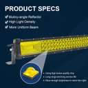 Willpower 52 inch 675W Curved Triple Row 7D Led Light Bar Flood Spot Driving Lights Off Road Lights with Wiring Harness for Pickup Truck Jeep ATV UTV Wrangler SUV Dodge Ram 4x4,3000K 12-24V