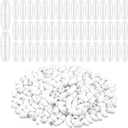 WILLBOND 100 Pieces Plastic Breakaway Clasps Bead Barrel Connectors Safety Breakaway Clasp Lanyard Clips for Necklace Bracelet Lanyard Jewelry Making(White)