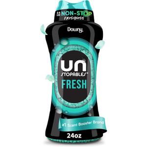 Downy Unstopables In Wash Scent Booster Beads, Fresh Scent, 24 oz, Laundry Beads For Odor Protection, Downy Scent Booster Beads, Laundry Scent Boosters