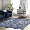 nuLOOM Spencer Aztec Trellis Area Rug, 5'x7', Blue