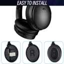 Replacement Ear Pads for Bose QuietComfort 45 (QC45) / QuietComfort SE (QC SE) / Quiet Comfort Wireless Over-Ear Headphones, Softer Protein Leather Earpads Cushions Kit (Black)