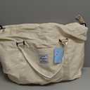 HYC00 Travel Duffel Bag,Carry-on Overnight Weekender Bags for Women,Sports Tote Gym Bag with Wet Pocket (A-Soft-Beige)