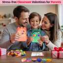 Figet Keychains Valentines Day Cards Gifts for Boys Girls Classroom Exchange, 24 Packs Valentines Day Figet Keychains with Cards for Kids School Party Favor