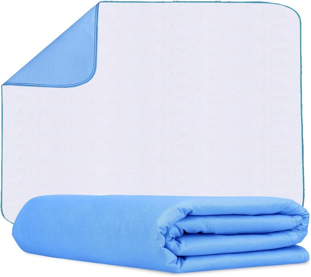 Incontinence Bed Pads (Pack of 1) Washable Pee Pads for Adults, Kids & Pets - Highly Absorbent Pads, 18x24 inches Bed Pads Washable Waterproof Pads for Bed, Reusable Bed Pads & Underpads (18x24 Inches - PK 1)
