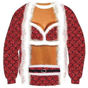 RAISEVERN Unisex Sweatshirt for Men Women Cool Pullover Streetwear Crewneck Long Sleeve Top, Size: M