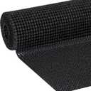 EasyLiner Select Grip Shelf Liner - Easy to Install & Cut to Fit - Non Slip, Non Adhesive, Drawer Shelf & Cabinet Liner for Kitchen, Bathroom, Pantry Cupboards, 20 in x 6 ft (6 Rolls), 36 ft, Black