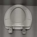 Bemis 7300SLEC Slow Close Toilet Seat, Easy Clean Hinges and Durable Plastic Seat, Made in USA, Elongated, White