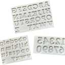 Silicone Mould 3-Piece Set Of 26 Uppercase And Lowercase Letters And Numbers Silicone Fondant Cake Decoration Mold Diy Baking