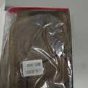 Warm Golden-brown Color Glueless Lace Front Wig For Women | 26 Inch Long Straight Layered Synthetic Wig With Curtain Bangs | Heat Resistant, Wear & Go, No Glue Needed | Cosplay & Daily Use