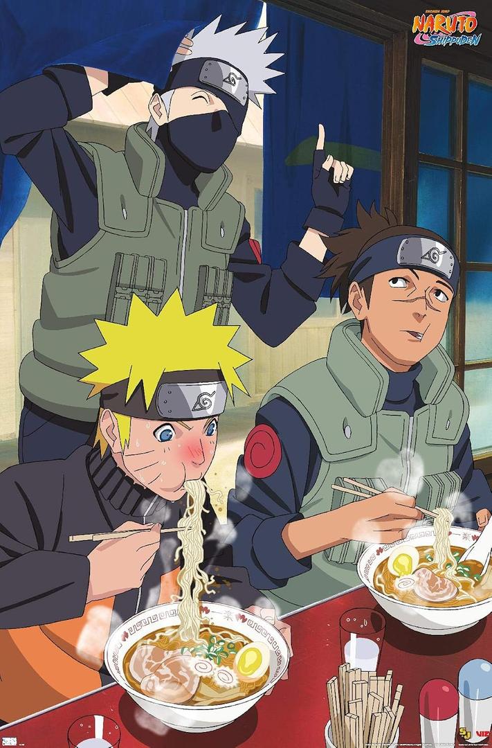 Trends International Naruto Shippuden - Food Wall Poster, 22.375" x 34", Unframed Version, 34"L x 22.4"W