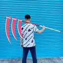 71" Fantasy Foam Scythe Sword for Hidan's Triple-Bladed Foam Scythe for Cosplay, Costume for Halloween, Xmas Gift, 71 inches x 29.5 inches