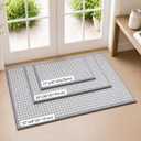 Bulijojo Microfiber Dirt Trapper Door Mat, 32"x48" Entryway Mat Grey