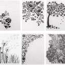 6Pcs Flower Snowflake Plastic Embossing Folder DIY Craft Template Molds Stamp Stencils Scrapbook Paper Cards Photo Album Making Tools Embossing Folders Handmade Art Craft Supplies Decorating Mold