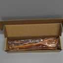 Wooden Spoon and Fork for Eating Utensil Set Lunch Wood Cutlery Japanese Silverware Sets Wooden Flatware Reusable Bamboo Eat Utensils Korean Small Wood Forks Spoons