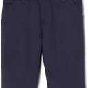 French Toast Girls' Adjustable Waist Twill Bermuda Shorts, Navy, 5 (Blue)