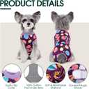 Kuoser Dog Surgery Suit Female Spay, Dog Recovery Suit Male Neuter, Pet Clothes Onesie for Surgery Anti Licking Abdominal Wounds Puppy Surgical Recovery Bodysuit Shirt, Substitute E-Collar & Cone