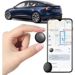 GPS Tracker for Vehicles - Car GPS Tracker Device, Real-Time Mini Vehicle Tracker, No Subscription & No SIM Card Required, Works with Android and iOS (Black)