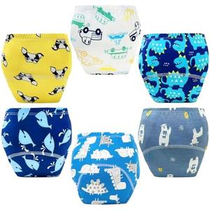 Upairy Training Pants for Girls Boys,Toddler Potty Training Underwear,Leakproof Reusable Kid Confident Panties,Children's Potty Underwear 100% Cotton (6PCS,L)