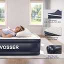 VOSSER Air Mattress Queen with Built-in Pump, 18" Raised Inflatable Blow Up Mattress,Upgraded Heavy Duty 660lbs Portable Air Bed for Home, Guests,Floor& Camping, Self Inflating Colchon Inflable Queen