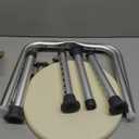 Shower Chair Bath Seat for Tub or Shower Bench for inside shower, Made of Non Slip Aluminum with Plastic Seat, No Tools Needed, Adjustable Height, Holds Weight up to 225 Pounds, Bath Stool, White