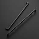 Ravinte 3 Pack Black Matte Cabinet Pulls and Handles - 18 Inch Square, Drawer Pulls, Kitchen Cabinet Hardware