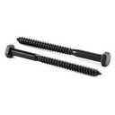 5/16" x 4" Hex Head Lag Screws Bolts 10Pcs 304 Stainless Steel 18-8, Partial Thread, Hexagon Head Wood Screws by Black Oxide by SG TZH