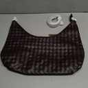 Woven Hobo Bag for Women, Crescent Shoulder Bag, Soft Vegan Leather, Gold Zipper, Daily Work Handbag