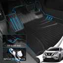 Automotive Floor Mats for Nissan Murano 2015 2016 2017 2018, Heavy Duty TPE All Weather Car Floor Mats, 1st & 2nd Row Full Set Rubber Floor Liners, Anti Skid Car Mats, Black (Not Fit 2017.5 Models)