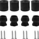 EATAKWARD 4Pcs Trailer Door Holder Kit, Black Low Profile Bumper Door Holder Replacement for Most RV Trailer Camper Cargo Hold