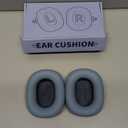 Laselan Upgraded Silicone Ear Cushions for AirPods Max Headphones 2024, Protein Leather Covered Ear Pads with Silicone & Memory Foam and Magnet (Blue)