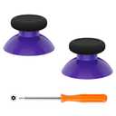 eXtremeRate Replacement Thumbsticks for Xbox Core Wireless Controller, Joysticks Repair Kit for Xbox Series X/S Controller, Custom Analog Stick Buttons for Xbox One S/X/Elite - Purple & Black