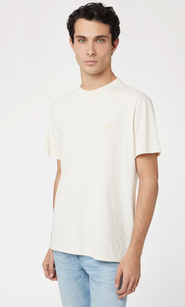 GUESS® Checked T-shirt, Beige Color, Size M