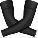 KEKING Lymphedema Compression Arm Sleeves with Silicone Band for Men Women (Pair), 15-20 mmHg Compression Full Arm Support for Lipedema, Edema, Post Surgery Recovery, Swelling, Pain Relief, Black, Medium