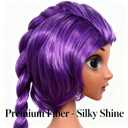 Purple Braid Wig for Kids Girls Light Purple Wig Long Braids Wigs Hair Cosplay Costume Party Wigs 12 Years Old or Up (Purple)