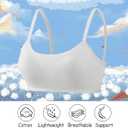 Fruit of the Loom Women's Cotton Tank Bra - Ultimate Comfort & Breathable Fit (40, White/White)