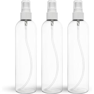 BRIGHTFROM Fine Mist Spray Bottles 8 oz, Empty Refillable Containers - Essential Oils, Disinfectant Spray, Water - Pack of 3