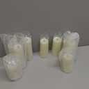 Flickering Flameless LED Candles, 9 Pcs with Embedded Star String, Acrylic LED Pillar Candles with Remote, Suitable for Home Decoration (White)