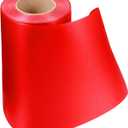 Syhood Outdoor Leaf Ribbon Floral Satin Ribbon for Crafts Aspidistra Waterproof Holiday Outdoor Decoration(6 Inch X 30 Yards,Red)