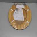 Toilet Seat, Thick Stainless Steel Slow Drop Quick Release Hinge Mute Solid Wood O U V Type Universal Toilet Seat