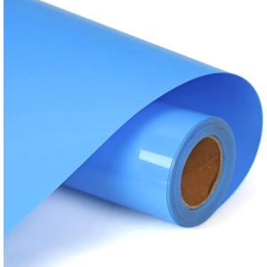RENLITONG Sky Blue HTV Iron on Vinyl 12Inch by 10ft Roll Heat Transfer Vinyl for T-Shirt HTV Rolls for All Cutter Machine - Easy to Cut & Weed for Heat Transfer Design