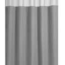 N&Y HOME 60 Inch Waffle Weave Shower Curtain with Snap-in Fabric Liner & 12 Metal Hooks Set - 60" x 72" Shower Stall Size, Hotel Style & Mesh Top Window, Machine Washable - Gray, 60x72
