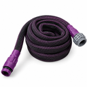 Fabric Garden Hose 25ft, Made of TPE(Not PVC) Non-Shrinking Durable & Lightweight Water Hose, Flexible Hose, 3/4" Solid Brass Fittings, Drinking Water Safe Material, Suction Hoses, Purple