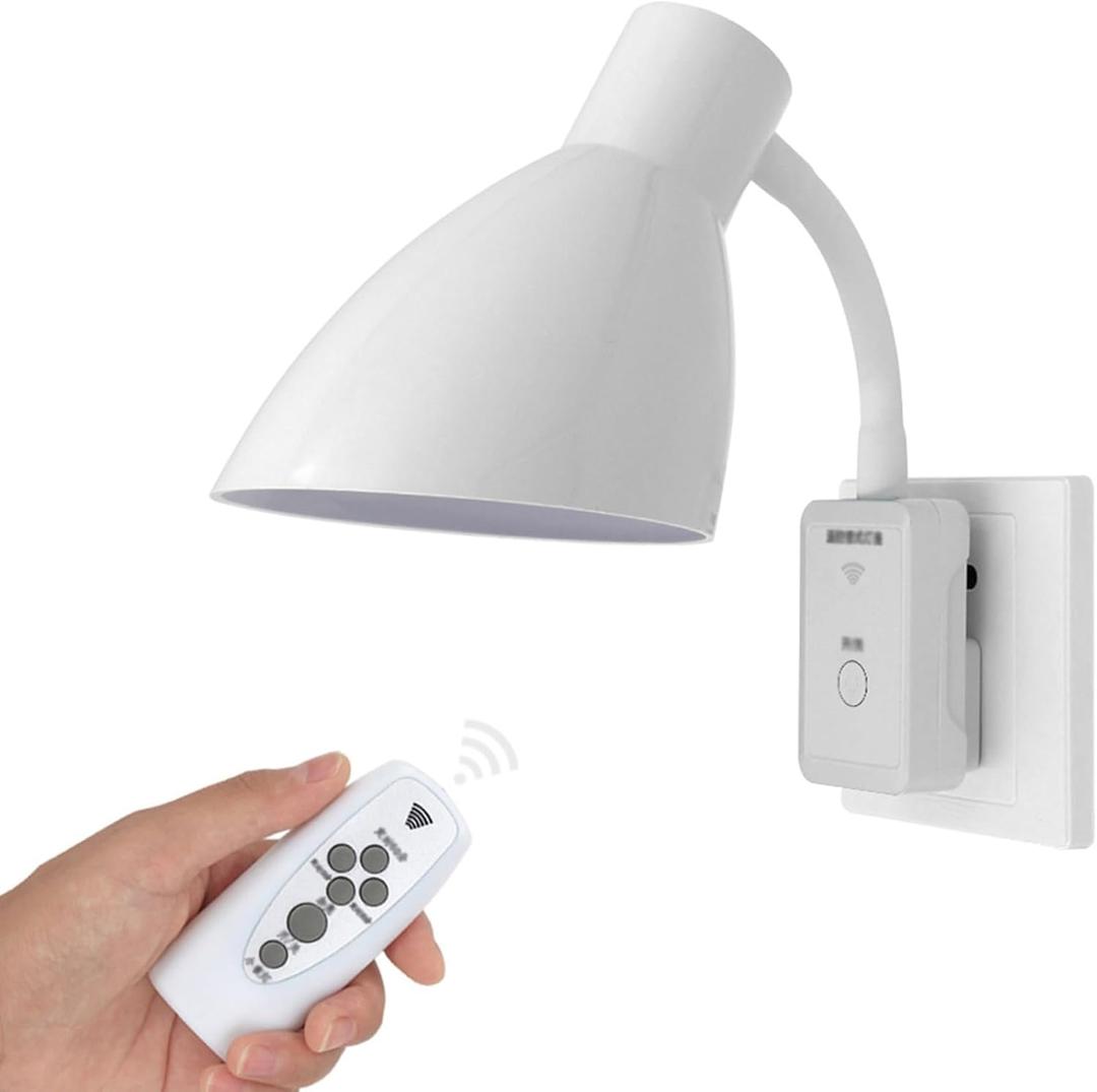 Smart Remote E26/E27 Plug in Light Socket 360 Flexible Rotatable LED Light Bulb Extension Socket with Switch Style 2 (No Bulb)