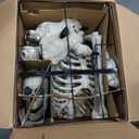 Haunted Hill Farm Motion-Activated 8-Ft. Tall Towering Skeleton, Plug-in Talking Scare Prop Animatronic for Indoor or Covered Outdoor Creepy Halloween Decoration