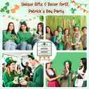 3 x St Patricks Day Decoration - Happy Saint Patricks Day Accessories Decor, Wood Ceramic Irish Blessing Table Desk Sign, Green Lucky Shamrock Home Office Spring Tiered Tray Decor Centerpiece