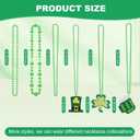 100 200 Pack St. Patricks' Day Beads Necklaces Bulk, Shamrock Necklaces Green Beaded Necklaces For Irish St. Patricks Party Decorations